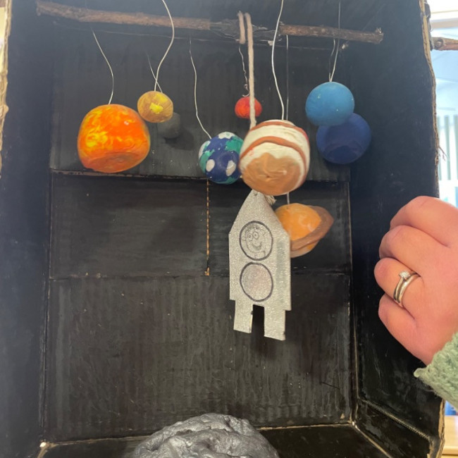 Child doing crafts