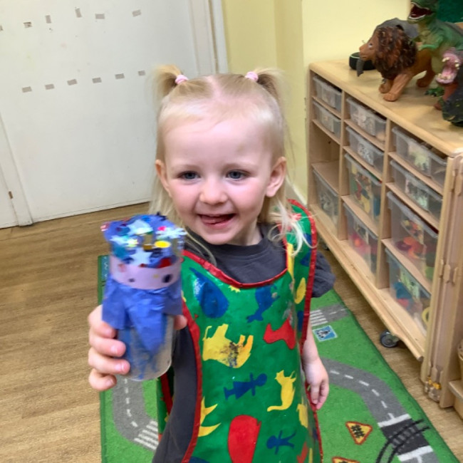 Child doing crafts
