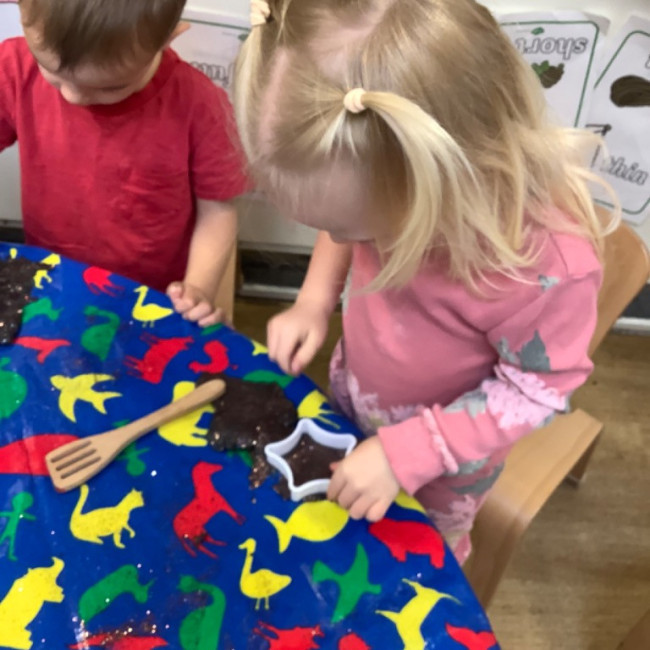 Child doing crafts