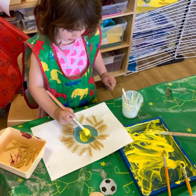 Child painting