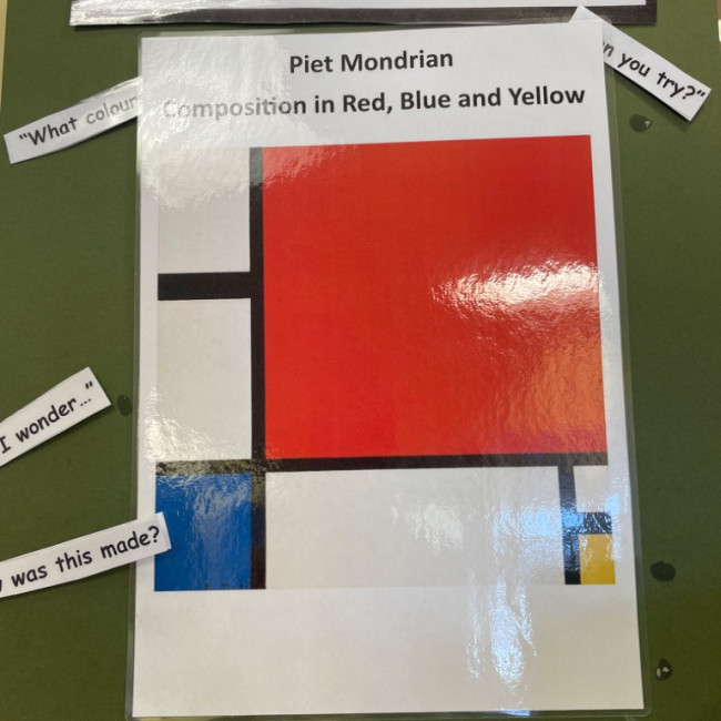Mondrain painting