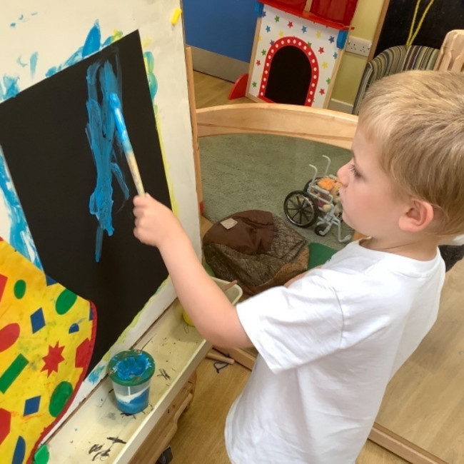 Child painting