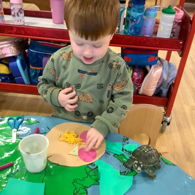 Child painting