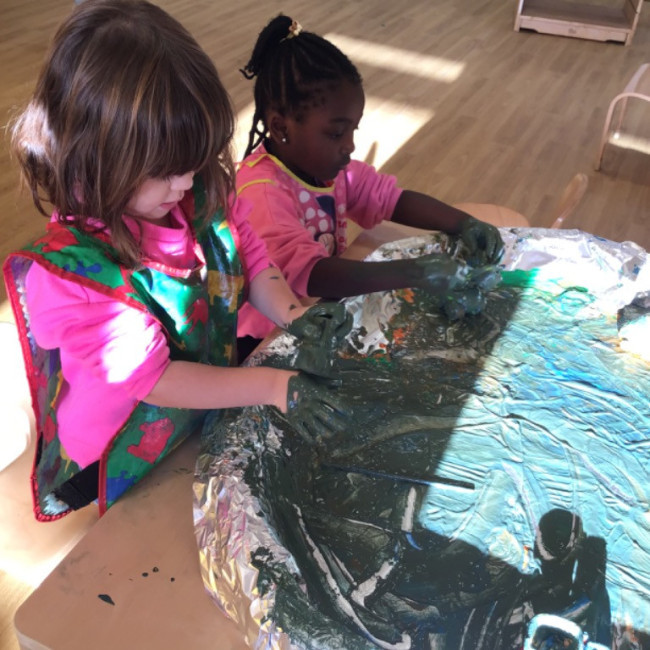 Children painting