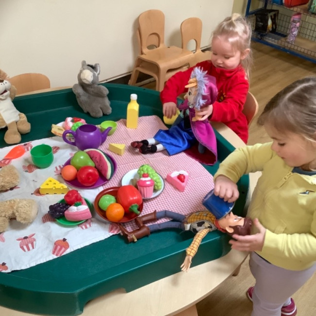 Children doing crafts