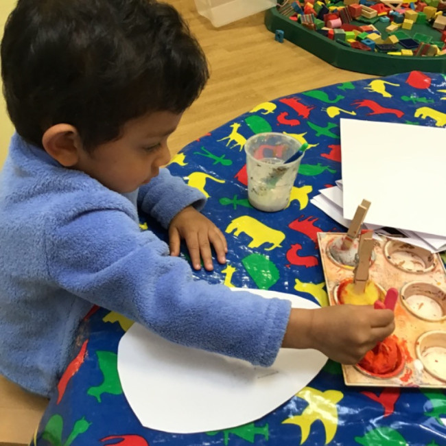 Children painting