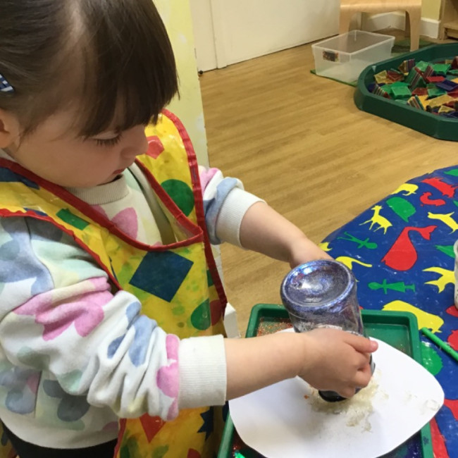 Child painting