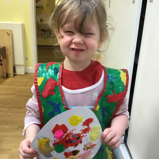 Child painting