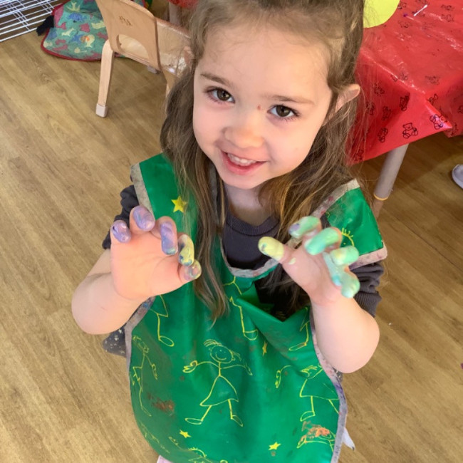Children painting