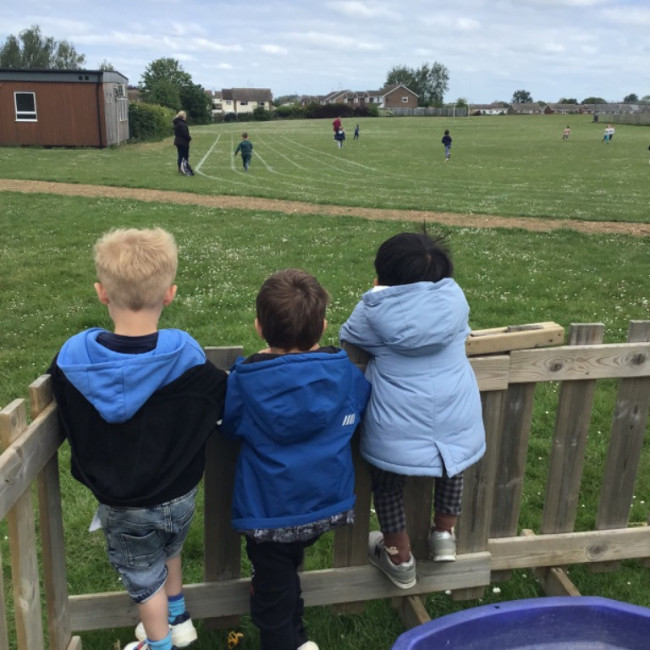 Child watching sports