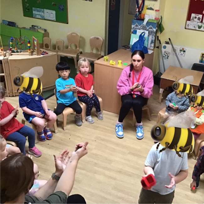 Children listening to a story