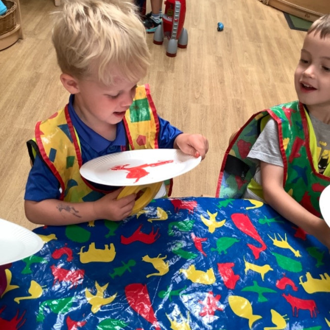 Children painting