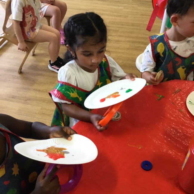 Children painting