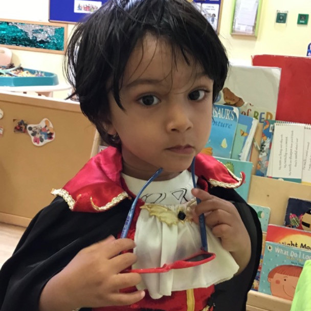 Child dressing up