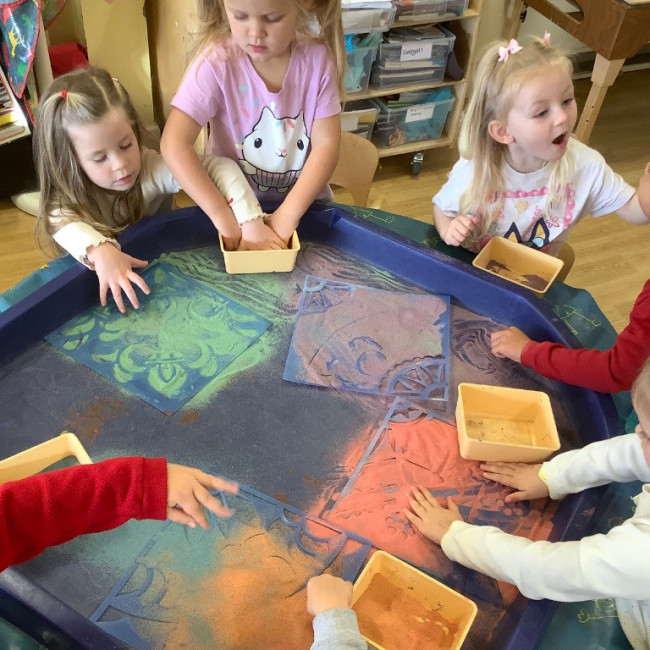 Children painting