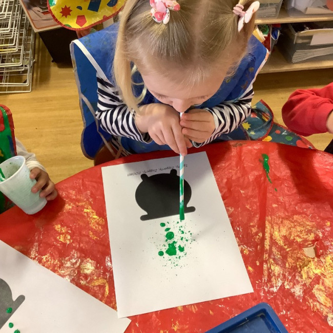 Child painting