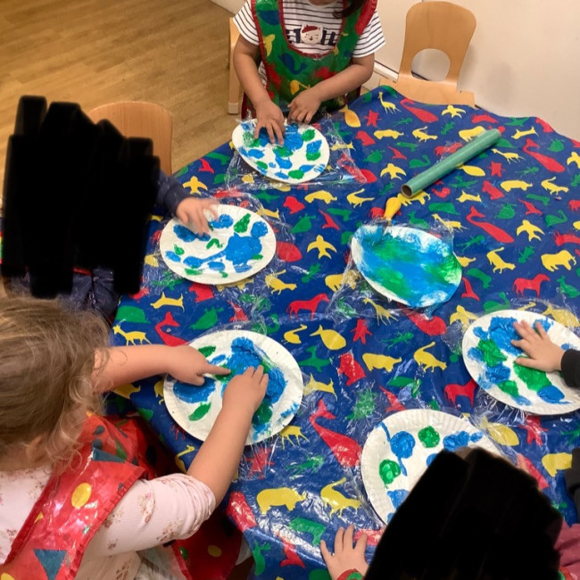 Child painting