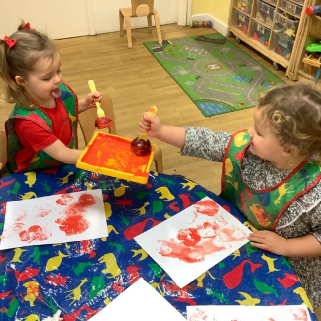 Children painting