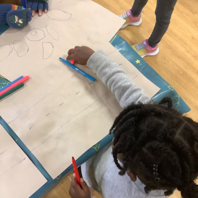 Children drawing