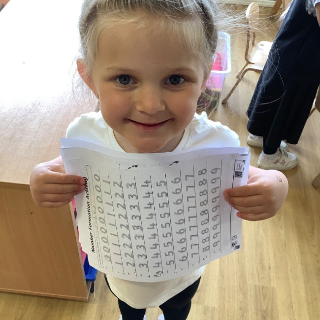 A child sharing your hard work. 