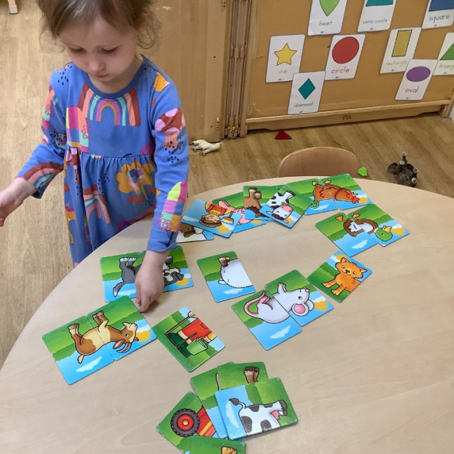 A child playing a game. 