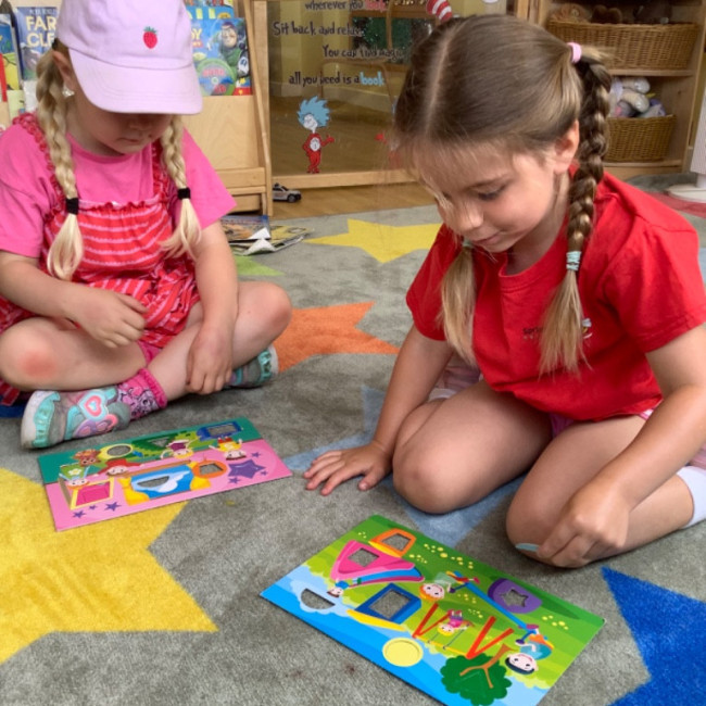 Children doing crafts 