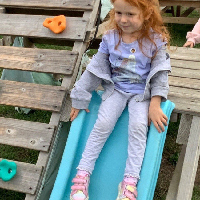 Child on the slide 