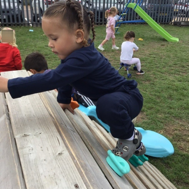A child climbing 