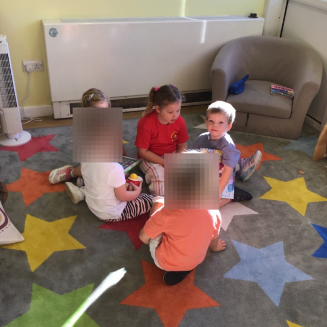 Children playing inside 