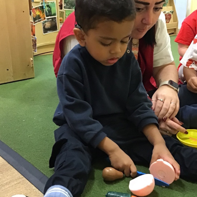 The child playing 